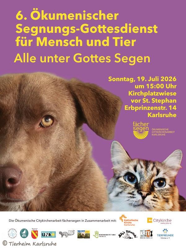 6. Ökumenischer Segnungsgottesdienst für Mensch und Tier